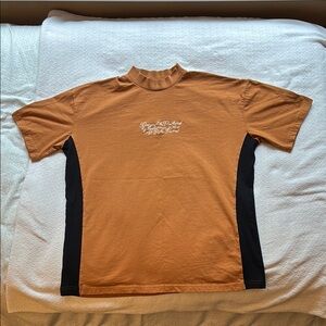 Men's Short Sleeve Tee - Orange and Black